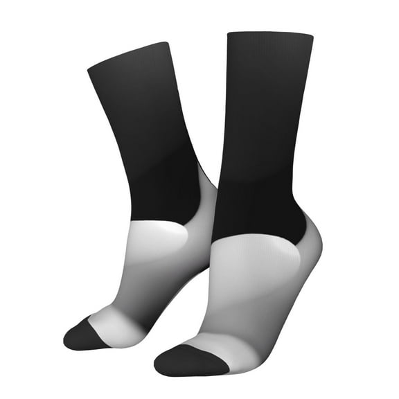 Vsdgher Black White Fluid Sculpture Crew Socks for Men & Women, Breathable Casual Athletic Ankle Socks