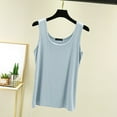 thumbnail image 2 of Tank Tops for Women,Soft Stretchy U Neck Camisole Tank Top For Comfortable Daily Wear And Layering Basic Piece,Camisole Tops for Women,Light Blue,L, 2 of 4
