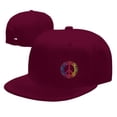 thumbnail image 4 of DouZhe Flat Brim Cap Snapback Chapeau, Amour Mains Paix Symbole Imprime Réglable Rouge Adulte Casquette de Baseball, 4 of 6