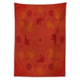 thumbnail image 3 of Ambesonne Mandala Tablecloth Rectangular Table Cover, Lotus Flowers Circle Art, 60"x84", Scarlet Red, 3 of 4