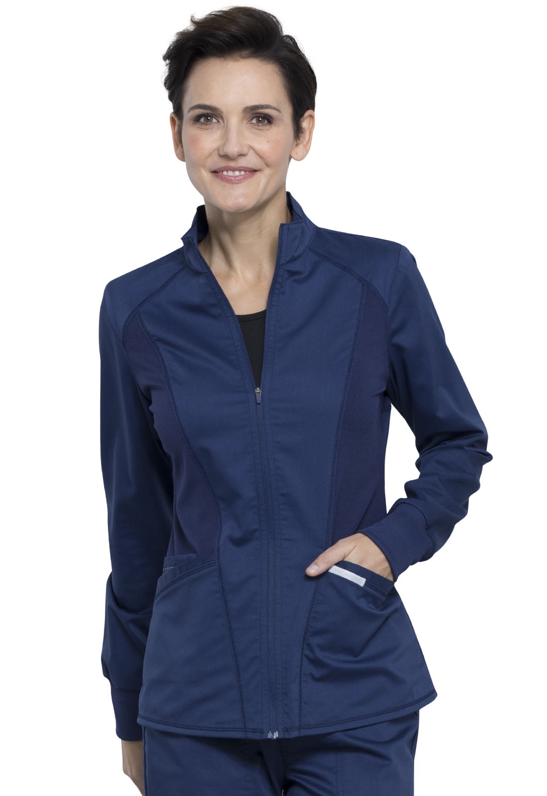 Cherokee Workwear Revolution Women's Scrubs Jacket Zip Front High-Low WW301  - Walmart.com