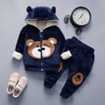 thumbnail image 4 of Children's Plush Coat - Fashionable Double-Sided Plush Hoodie, 4 of 4
