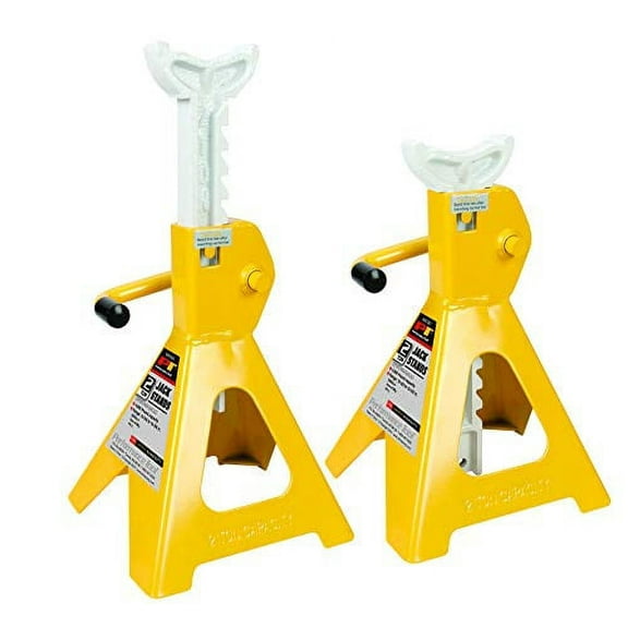 Performance Tool W41021 Ratchet Style Jack Stand Set, Yellow, 2-Ton