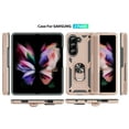 thumbnail image 4 of Allytech Rugged Case for Samsung Galaxy Z Fold5, Military Grade Protection Shockproof Cover with Metal Rotatable Ring Stand, Magnetic Car Mount Holder Case for Samsung Galaxy Z Fold5 - Gold, 4 of 7