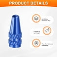 thumbnail image 3 of Uxcell Bicycle Tire Valve Stem Caps, 4 Pack Anodized Aluminum French Universal Bicycle Caps, Blue, 3 of 7