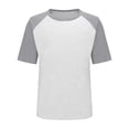 thumbnail image 6 of jobturf Womens Tops Trendy Crew Neck Raglan Short Sleeve Shirts Casual Loose Basic Tees Comfy Breathable Basic Summer Blouses S-XXL, 6 of 8