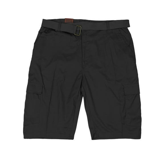 LR Scoop Men's Multi Pocket Casual Golf Belted Cargo Dress Shorts Big Plus Sizes (Black,40)