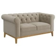thumbnail image 6 of Sandrine 2-piece Button Tufted Tuxedo Arms Living Room Set Camel, 6 of 12