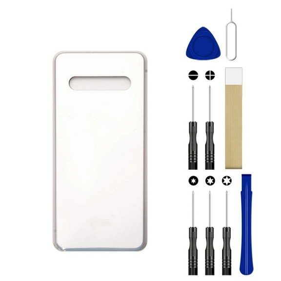 For AT&T LG V60 ThinQ 5G LMV600AM LM-V600AM Replacement Rear Back Battery Cover Housing Door Tool White