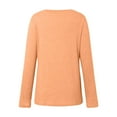 thumbnail image 5 of UJNDER Women's Classic V Neck Long Sleeve T Shirts for Women Solid Color Top Casual Comfortable Orange S, 5 of 5