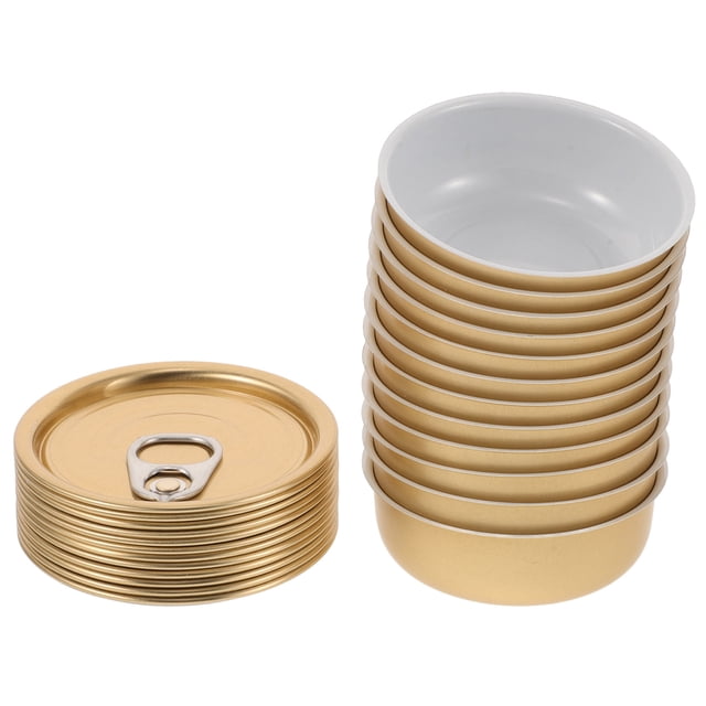 FOMIYES 12Ud Vacías De Aluminio Dorado Con Para Guardar Snacks Y Café