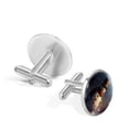 thumbnail image 3 of Snowman Silver Jewelry Men Cufflinks Set Suitable for Formal Attire Made of Stainless Steel for Business Meetings or Weddings, 3 of 6