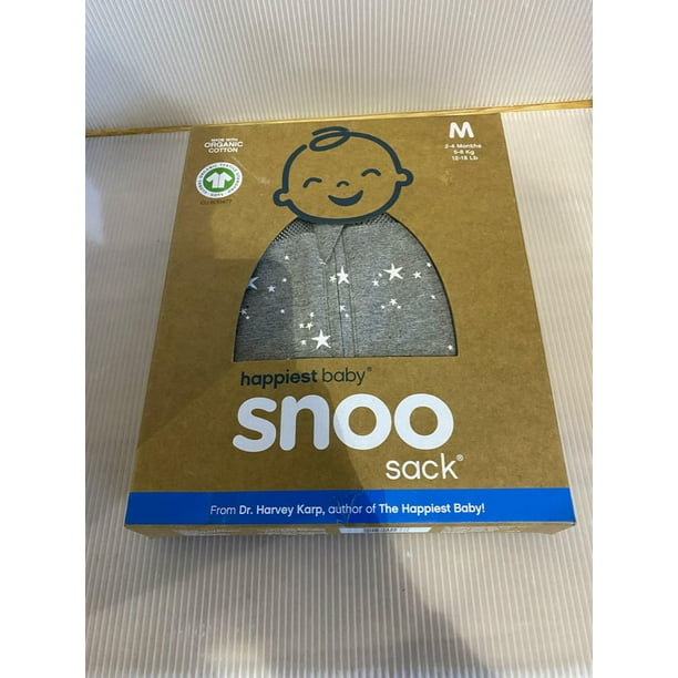 Happiest Baby 100 Organic Cotton Baby Swaddle Blanket (Graphite Stars