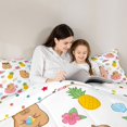 thumbnail image 5 of Manfei Cute Capybara 7-Piece Twin Bedding,Cartoon Pineapples Bedding Comforter Set,White,Polkadot Reversible, 5 of 7