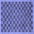thumbnail image 1 of Ahgly Company Machine Washable Indoor Square Abstract Blue Modern Area Rugs, 3' Square, 1 of 4