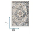 thumbnail image 6 of Livabliss Outdoor Rugs, 7x9 Huntington Beach Traditional Navy Area Rug for Patio, Porch, Deck, Backyard, Waterproof Indoor Outdoor Carpet (6'7" x 9'), 6 of 7