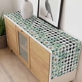 thumbnail image 4 of Green Eucalyptus Leaves Table Runner - 70 Inch Long, Kitchen Dining Table Runner Dresser Scarves, Summer Botanical Daisy Black Plaid Farmhouse Decor for Coffee Tables Wedding Party Banquet, 4 of 8