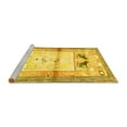 thumbnail image 2 of Ahgly Company Machine Washable Indoor Round Animal Yellow Traditional Area Rugs, 6' Round, 2 of 4