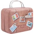 thumbnail image 1 of Framendino, Mini Suitcase Shaped Music Box Metal Vintage Musical Box Gift for Friend (Style B), 1 of 7