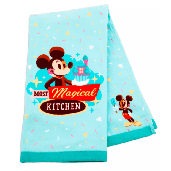 Disney Parks Mickey Mouse Kitchen Towel – Mousewares – Teal New With Tag