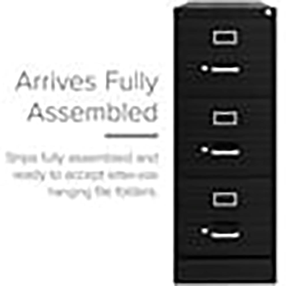 UrbanPro Metal Black Filing Cabinet Vertical Pre-Assembled 40.19"H x 15"W x 22"D