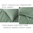 thumbnail image 6 of Chezmoi Collection Rory Sage Green Comforter Set Queen Size 3-Piece Fluffy Soft Lightweight Bedding Triangle Quilted Stone-Washed Microfiber Comforter Set for All Season, 6 of 9