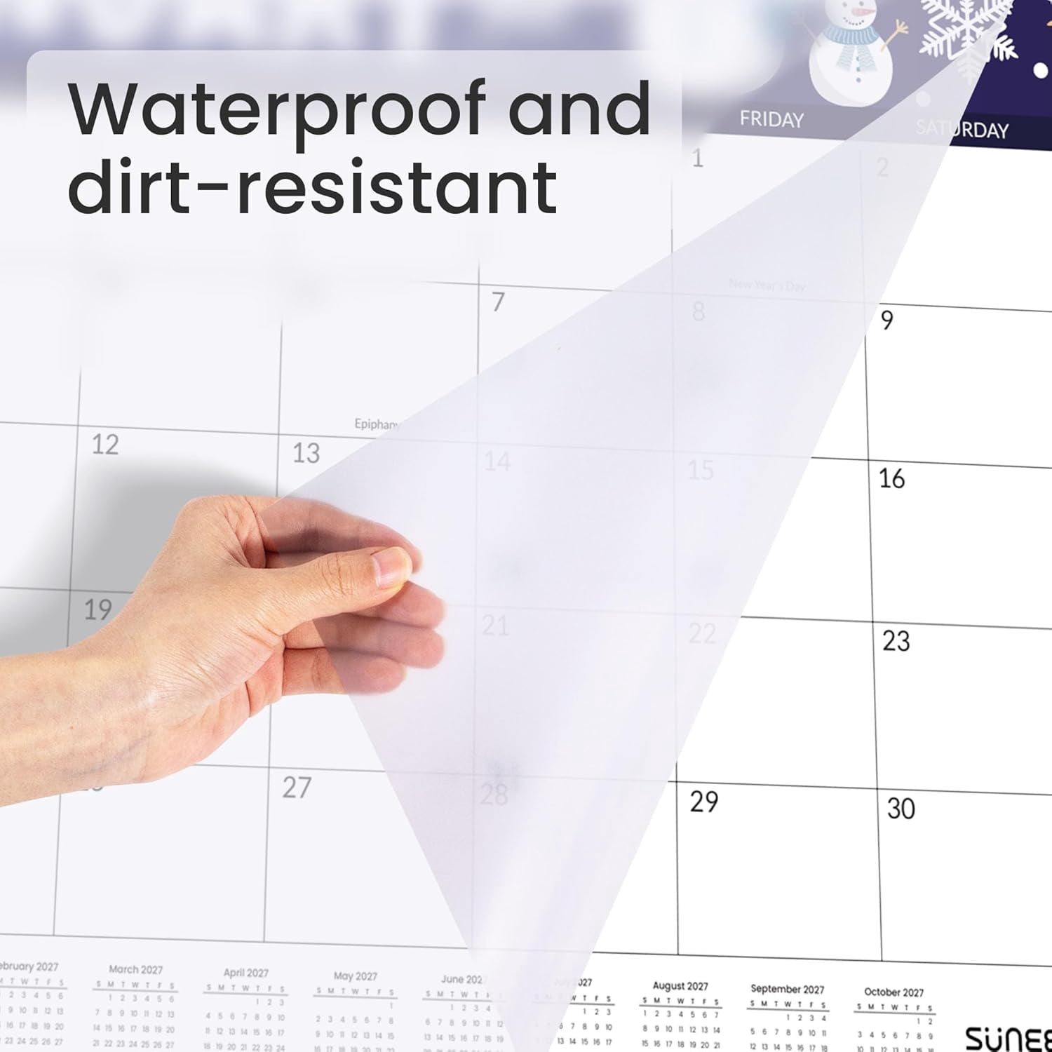 Desk Calendar 2026 Large 22x17 from April to December 2027, Extra Desktop Monthly Pad 21 Months For Teacher or Office, Top, Seasonal