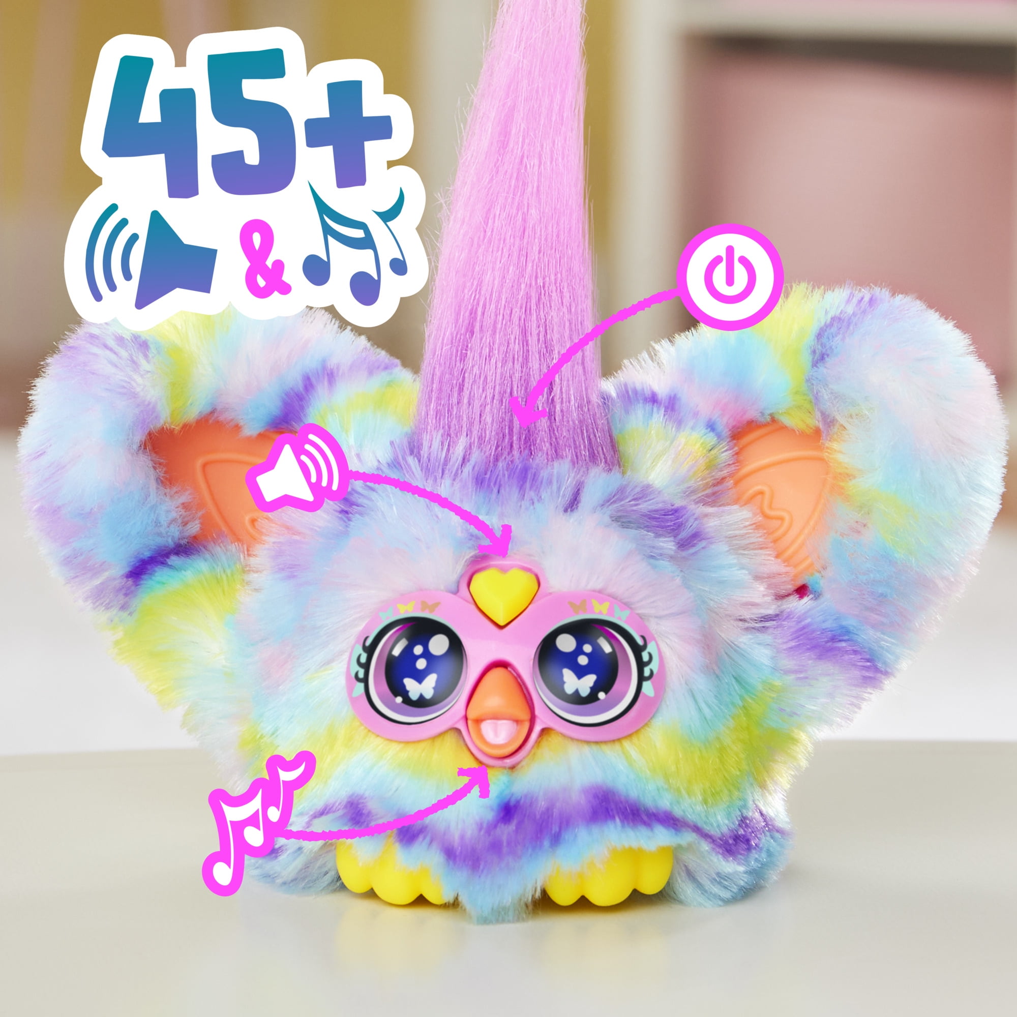 Furby Furblets Swee-Dee Spring Mini Friend, Electronic Plush Toys
