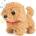 thumbnail image 2 of CYFW 2026 New Upgrade Hopping Dog Interactive Electronic Plush Puppy Toy - Plush Puppy Dog Walking, Barking & Tail Wagging (Brown), 2 of 7