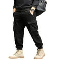 thumbnail image 3 of Men Breathable Ankle Banded Pants Drawstring Long Cargo Trousers, 3 of 7