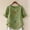 Green, variant on Aloohaidyvio Tops,Womens Plus Size Round-Neck Short Sleeve Print Buttons Cotton Linen Vintage Tops