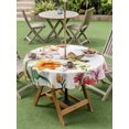 thumbnail image 5 of Spring Floral Hummingbird Outdoor Tablecloth with Umbrella Hole, Pastoral Rustic Botanical Flowers Spillproof Waterproof Outdoor Table Cover, Patio Tablecloths for Party/Garden/Picnic, Round 54 inch, 5 of 9