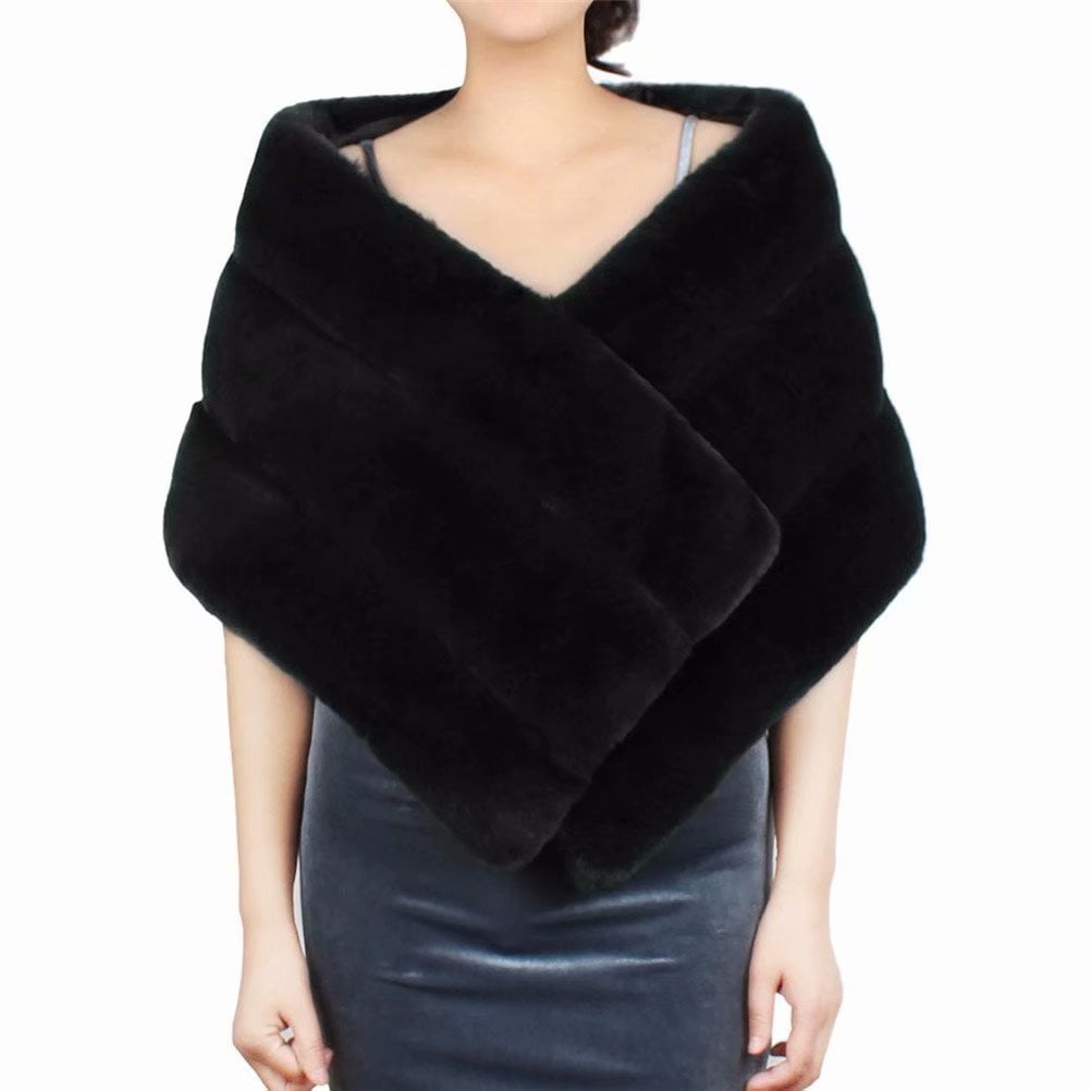 faux fur shoulder wrap