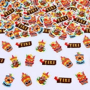 TIKI Party Decorations, 200PCS Hawaiian Luau Tiki Party Confetti, Summer Tropical Tiki Luau Theme Party Supplies, TIKI Party Table Confetti for Adults Kids TIKI Party Table Decoration