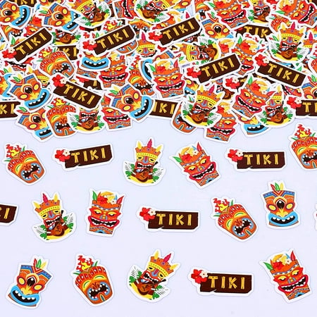 TIKI Party Decorations, 200PCS Hawaiian Luau Tiki Party Confetti, Summer Tropical Tiki Luau Theme Party Supplies, TIKI Party Table Confetti for Adults Kids TIKI Party Table Decoration