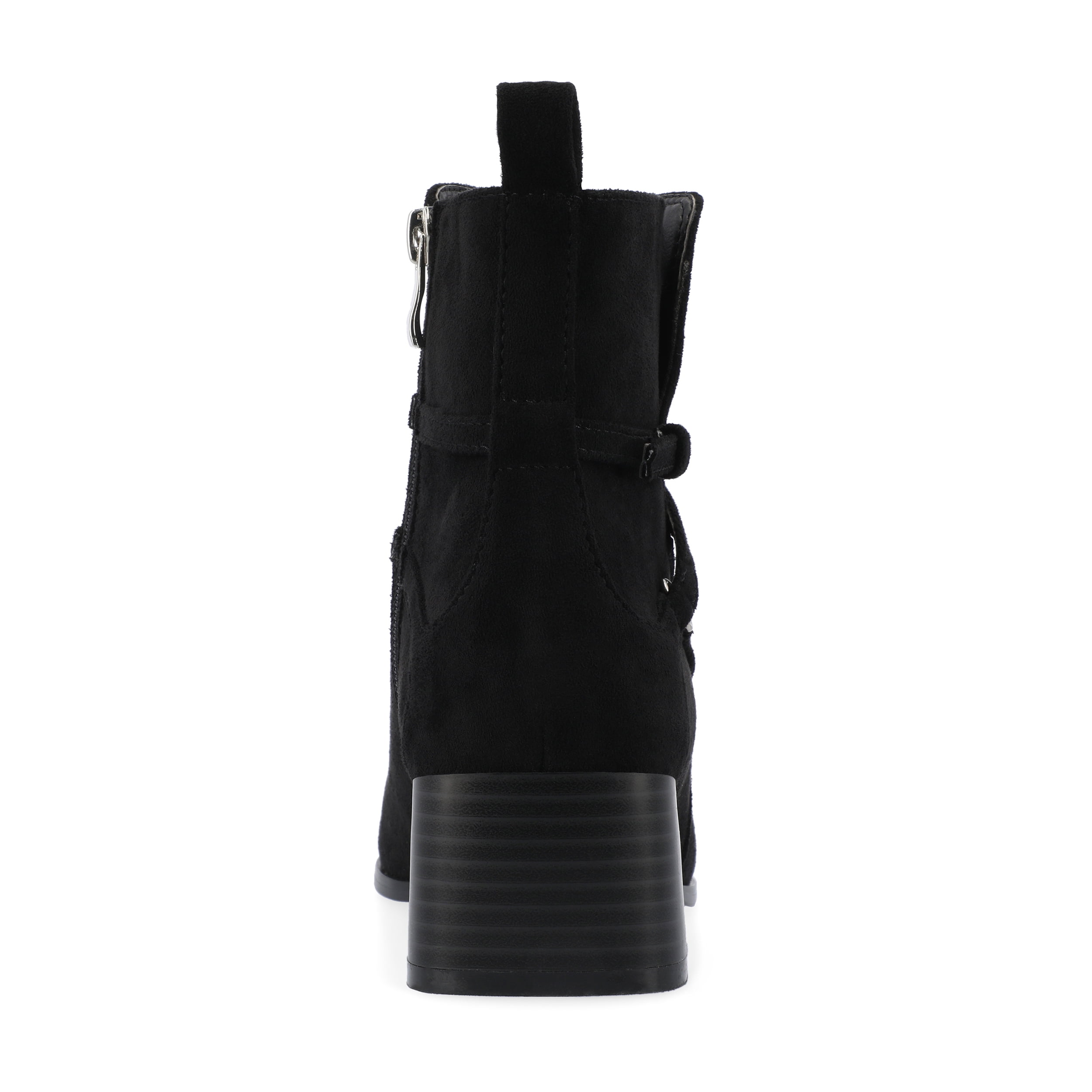 Journee Womens Estelle Stacked Heel Pointed Toe Booties, Widths Available