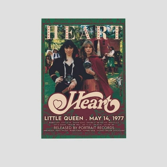 Music Poster- Heart The Band Tour Poster - Vintage Style - Size 24x36 - Postora