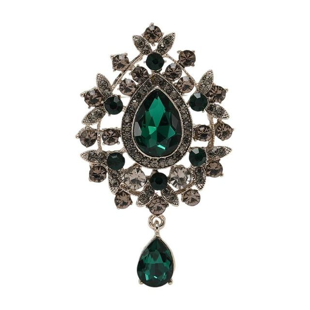 Broche Pin de Solapa Decoración Corte Colgante Camisa Broche Broches de Mujer Pines para Verde