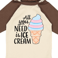 thumbnail image 4 of Inktastic All You Need is Ice Cream with Ice Cream Cone Boys or Girls Long Sleeve Baby Bodysuit, 4 of 5