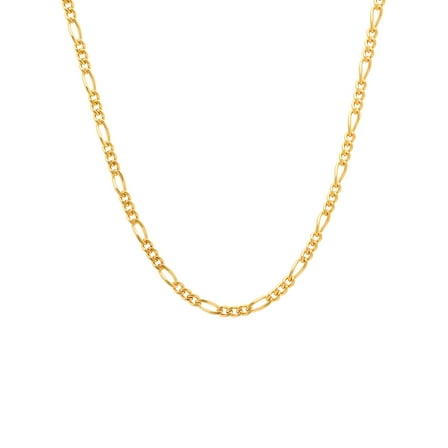 Mens Gold-Tone Stainless Steel Figaro Chain, 24-Inches