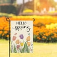 thumbnail image 3 of Jbralid Hello Spring Floral Linen Garden Flag 12x18 inch Double Sided for Outside Outdoor Decoration, 3 of 5