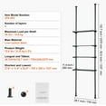 thumbnail image 4 of KFFKFF Bathroom Storage Above Toilet, 4-Level Adjustable Bathroom Organizer, Eco-friendly Steel 53"-132" High Storage Shelf Rack, Simple to Assemble Laundry Room Optimizer, Suitable for Compact Space, 4 of 9