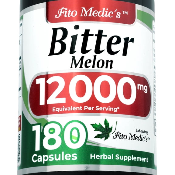 Bitter Melon | 20:1 Concentrated Extract | 180 Capsules | Herbal Dietary Supplement for Men & Women | by Fito Medic's
