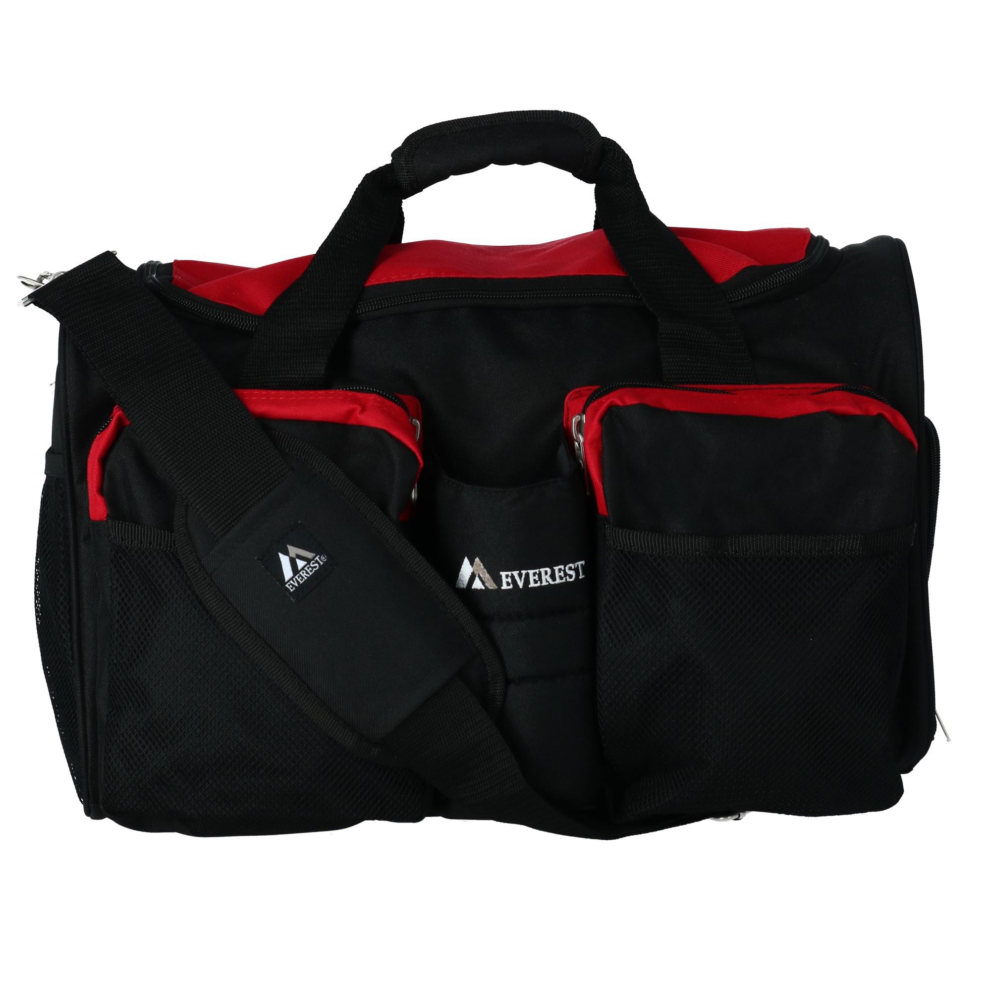 Everest S223RD 18 in. 600 Denier Polyester Sports Duffel Bag with Wet