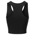 thumbnail image 4 of MixMatchy Women's Cotton Basic Sleeveless Racerback Sports Crop Tank Top, 4 of 4