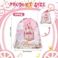 thumbnail image 3 of 24 Pcs Princess Party Favor Bags Princess Goodie Drawstring Bags Pink Blue Castle Gift Pack for Birthday Decoration Supplies 11.8 x 9.8'', 3 of 7