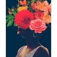 thumbnail image 2 of Borges, Victoria 15x18 Gold Ornate Wood Framed with Double Matting Museum Art Print Titled - Fleur Collage I, 2 of 4