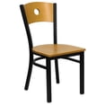 thumbnail image 1 of Bowery Hill Black Circle Back Dining Chair in Natural, 1 of 5
