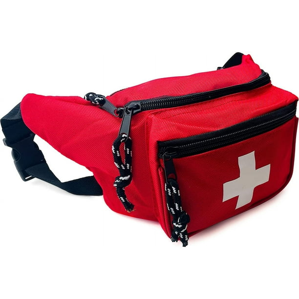 EMS XTRM Lifeguard Fanny Pack Red with Whistle Lanyard 1 Pack