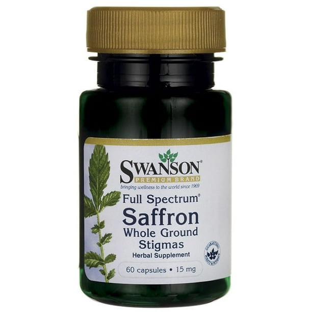 Swanson Full Spectrum Saffron (Whole Ground Stigmas) 15 mg 60 Capsules